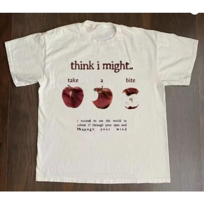 

Summer Retro Harajuku Fashion Tee Unisexs Women Cotton Tshirt Y2K Loose Street Letter Printing Short Sleeve Casual Tee Oneck Tops S
