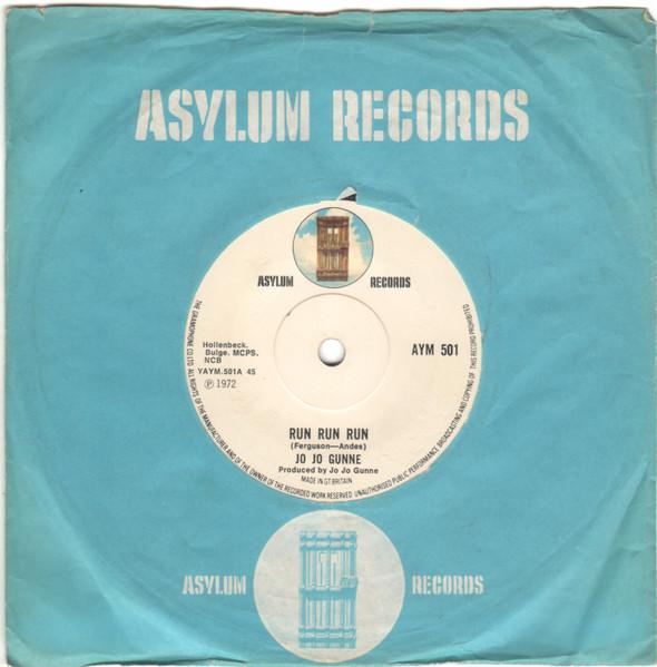 

7inch Record JO JO GUNNE - Run Run Run AYM501 Asylum Records 1972 UK Rock Used
