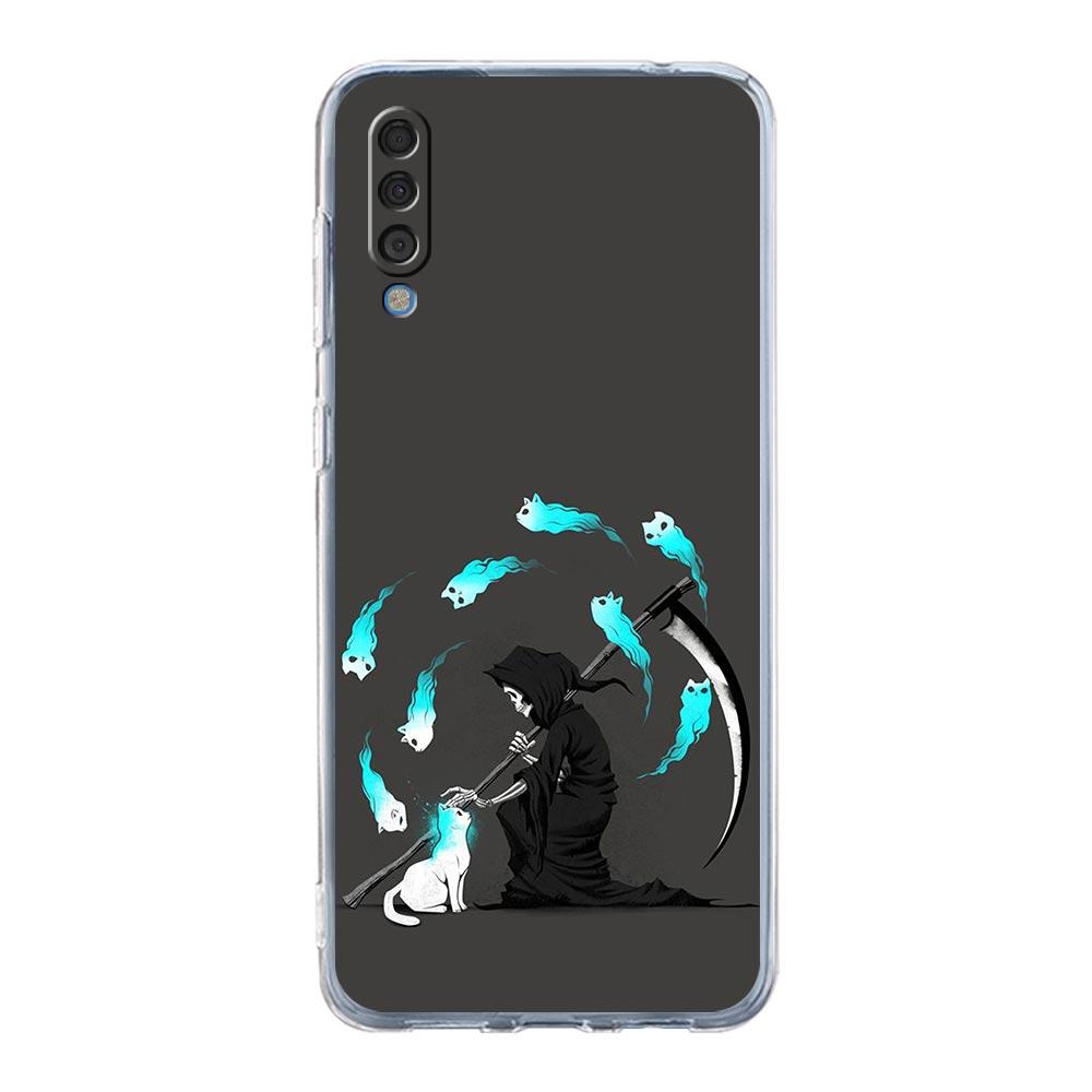 Phone Case For Samsung A14 5G A12 A22 A32 A34 A42 A52 A54 A50 A70 A72 A40 A20E A10S A20S A02S A04S Clear Cover Funny Skeleton