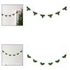 180cm Christmas Felt Garland Decoration Lightweight Multipurpose Reusable for Staircase Mantle Decor Foldable Ready to Hang