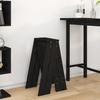 Stool Set 2 Pcs Black 40 X 40 X 75 Cm Solid Pine Wood