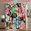 2D Flat Photography Backdrop Party Backdrop Colorful Graffiti (2) 100% Polyester Party & Holiday Decor Use for Indoor