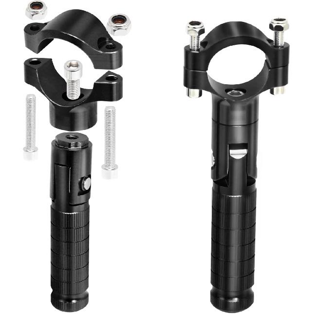 Foot Pegs Non-sliding Footrest Motorcycle Bicycle Folding Foot Pegs 90 Degree Foldable Electric Motorbike Passenger Footrests Rearsets Rear Set чёрный