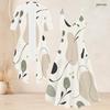 Women Plus Size Two Piece Set Printed V Neck Strappy Flared Dress Short Sleeve Draped Cardigan