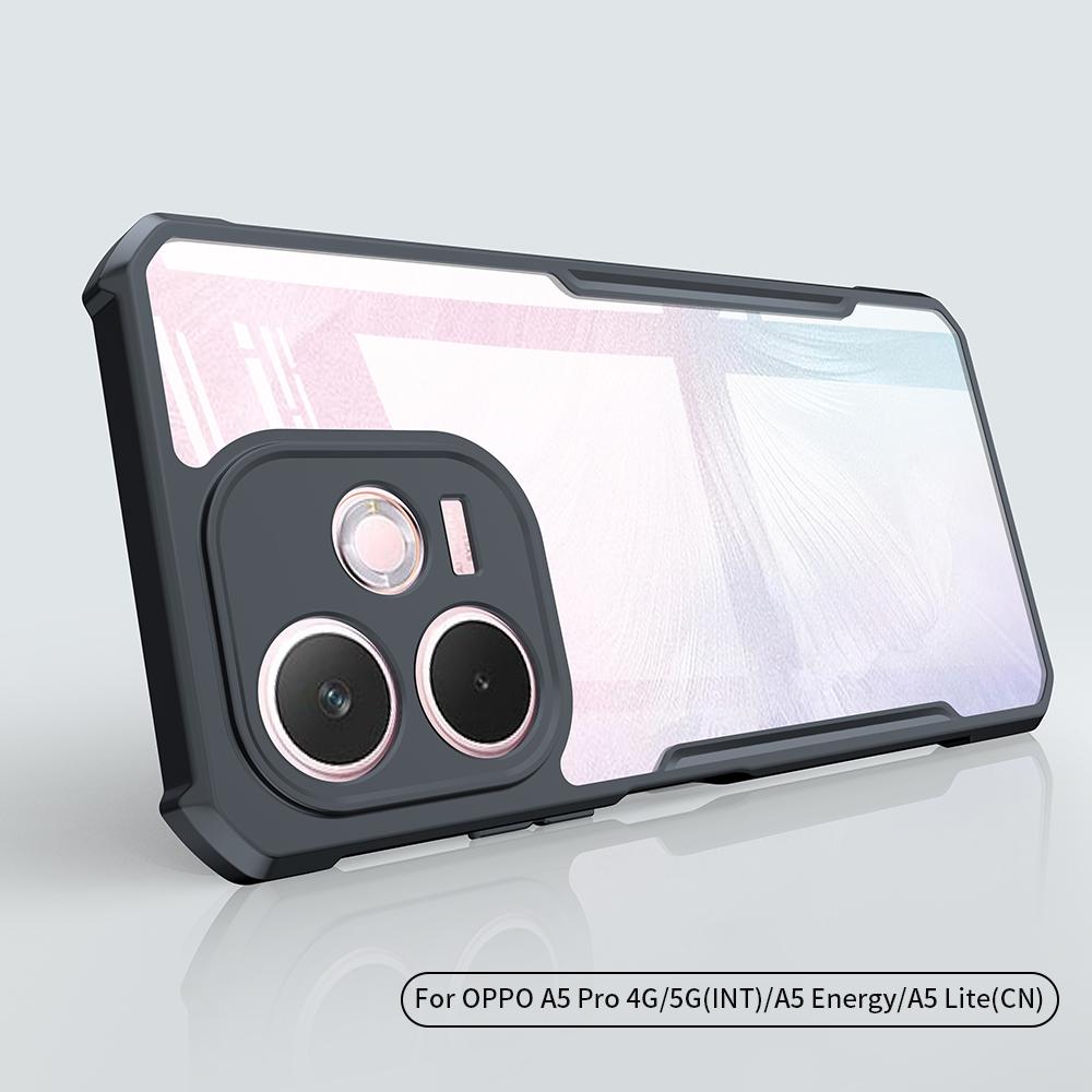 

Чохол для телефону XUNDD для Oppo A5 Pro 4G (Глобальний)/5G (Глобальний)/A5 Energy 5G (Китай)/A5 Lite Водонепроникний чохол з ТПУ+Акрилу з прозорою задньою кришкою As Shown A