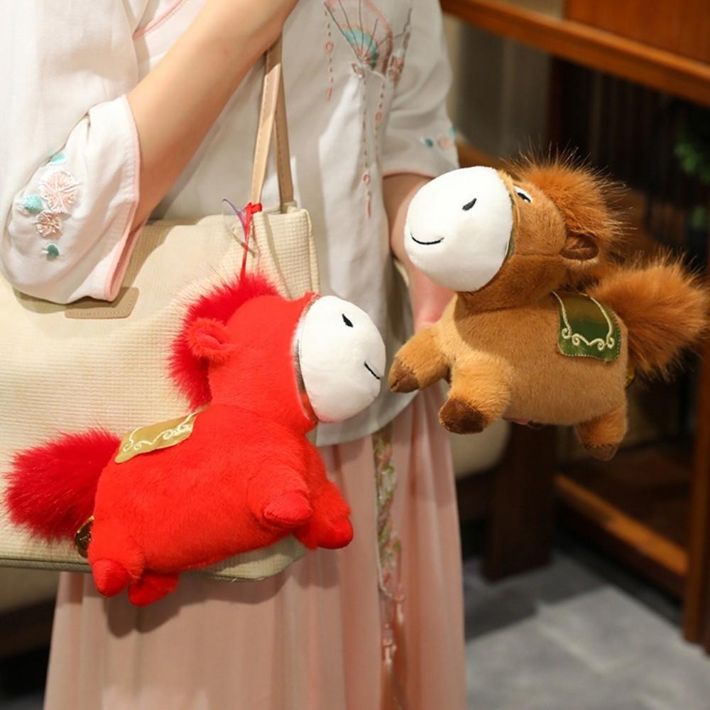 Mascot Dolls Lucky Horse Plush Toys Cute Zodiac Pony Figurine  Chinese New Year