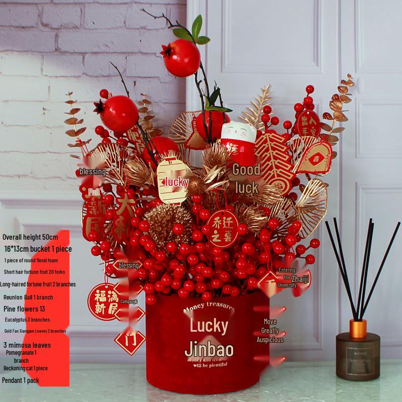 Fortune Flower Bucket: Home & Wedding Décor, Housewarming & Newlywed Gift