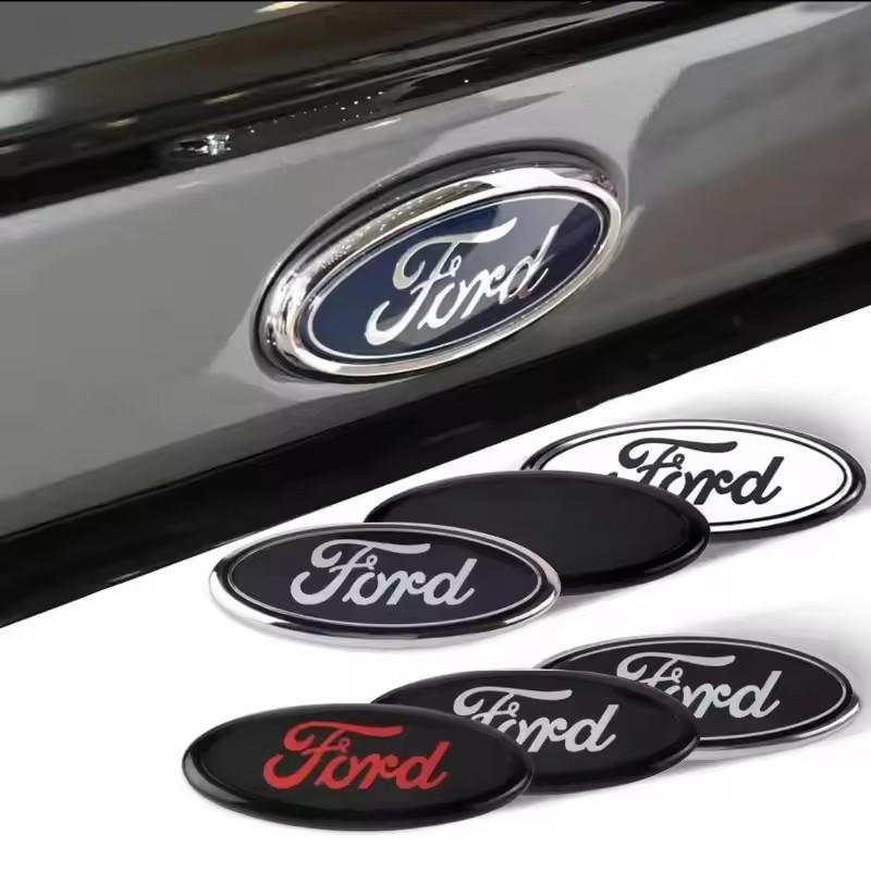 xqzvd1 Car Front Grille Logo Hood Emblem Sticker Trunk Badge Accessories For Ford Focus Mk2 Mk3 Fiesta Mk7 Mondeo Ranger Escape Mustang