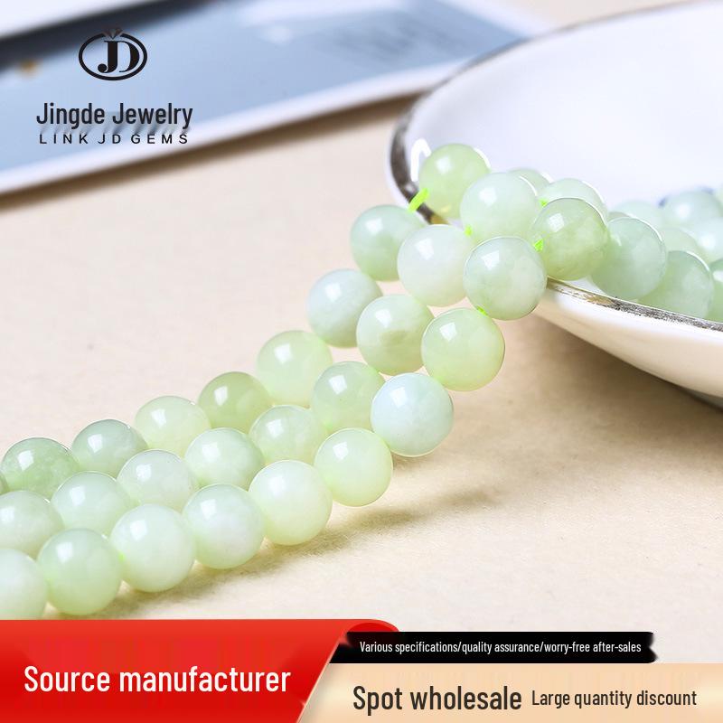 Mountain Jade Xiuyu Loose Beads, Green Grape & Milk, DIY Jewelry Accessories.