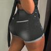 Women's Color Jeans Stretch Slim Fit Distressed Denim Shorts