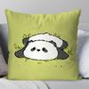 Animated Panda Pillow Case Square Pillow Bedroom Sofa Leisure Comfort Cushion Car Living Room Home Decoration 40X40