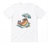 Hot Dog Dachshund Beach Summer Funny Wiener White T-shirt