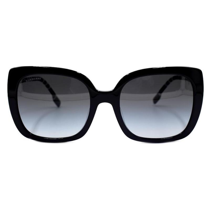 BURBERRY New Striped Elegant Ladies Holiday Travel Sunglasses 4323F Women's Black