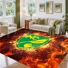 Norwich City Football Design Crystal Velvet Rug Soft Decorative Mat for Bedroom Entrance