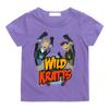 Wild Kratts Cartoon T-shirt Anime Print New  Tshirt Children Fun Top Adventure Cartoon Tees Cool Boys Short Sleeve Clothes