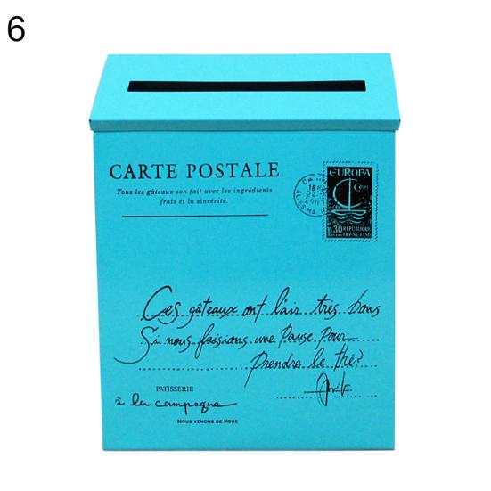 Retro Metal Wall Mounted Mailbox Bucket Newspaper Letter Box Post Garden Decor