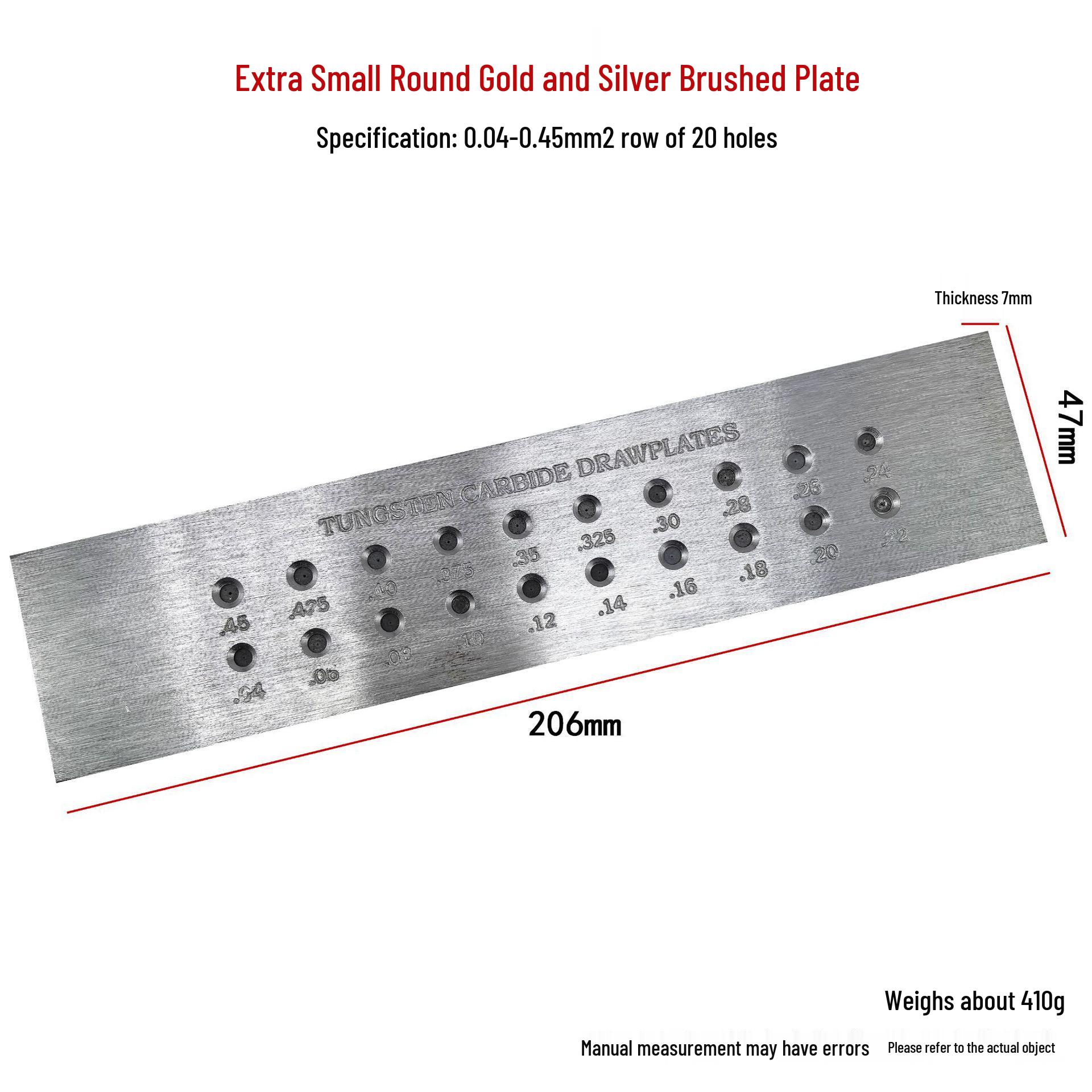 Gold & Silver Jewelry Brushed Plate – XS Round Drawing Plate for Jewelry Making