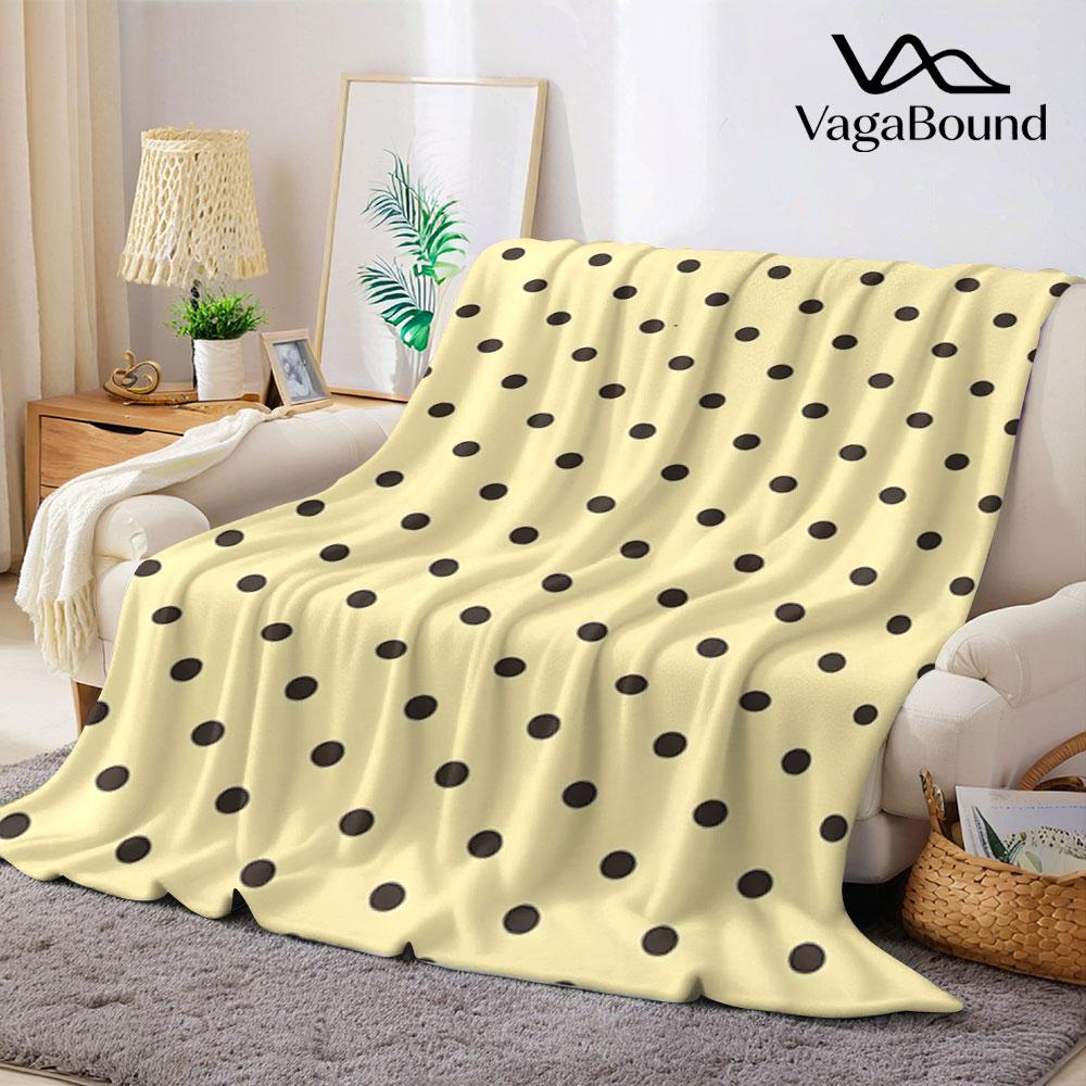 Klassische Polka-Dot-Flaneldecke Vielseitig für alle vier Jahreszeiten für Sofa, Büro, Bett, Reisen, Camping Weich Gemütlich Zum Schlafen Und Entspannen