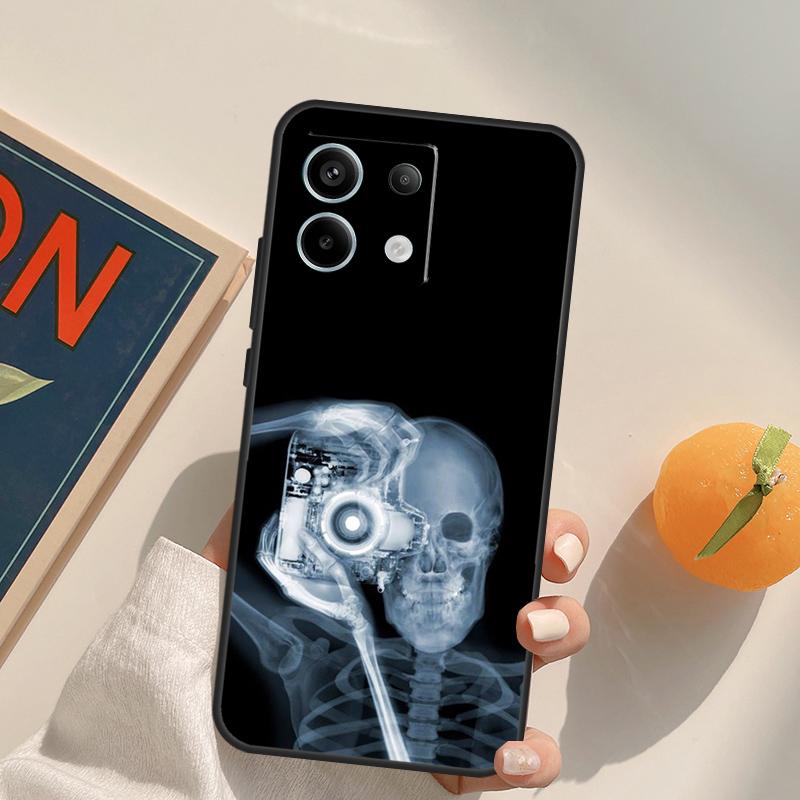 Xray Art Aesthetic Skull Funda For Xiaomi Redmi Note 14 13 Pro 9 10 11 12 9S 10S 11S 12S Redmi 13C 10C 12C 14C Case
