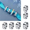 6 PCS Durable Empty Rings Scratch Resistant Blanks Rings DIY Rings Materials Empty Unisex Rings Stainless Steel Material