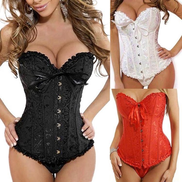 Steampunk Overbust Corset Top Womens Lace Up Boned Bustier Hourglass Corselet Bodyshaper
