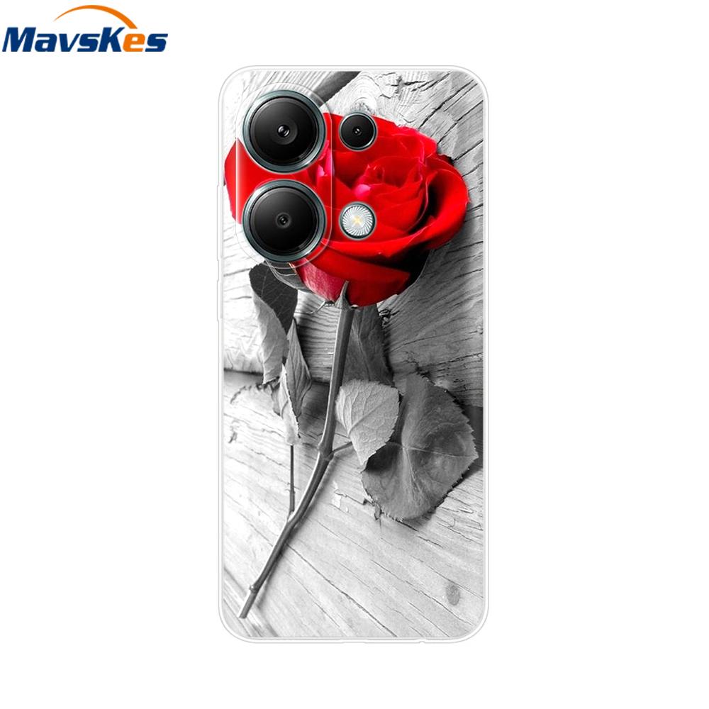 For Poco M6 Pro Case For Xiaomi Poco M6 Pro 4G Cover Fundas Coque Camera Protector Soft Silicone Phone Back Case For Poco M6 Pro