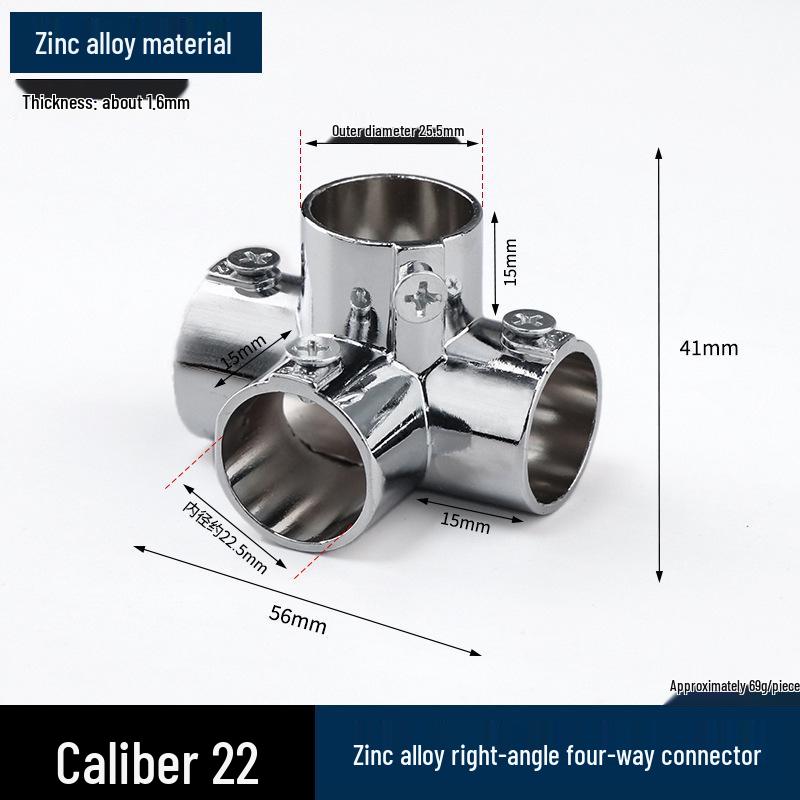 Stainless Steel Right Angle Tee Connector 19mm-32mm Joint Elbow Assembly Frame Fastener