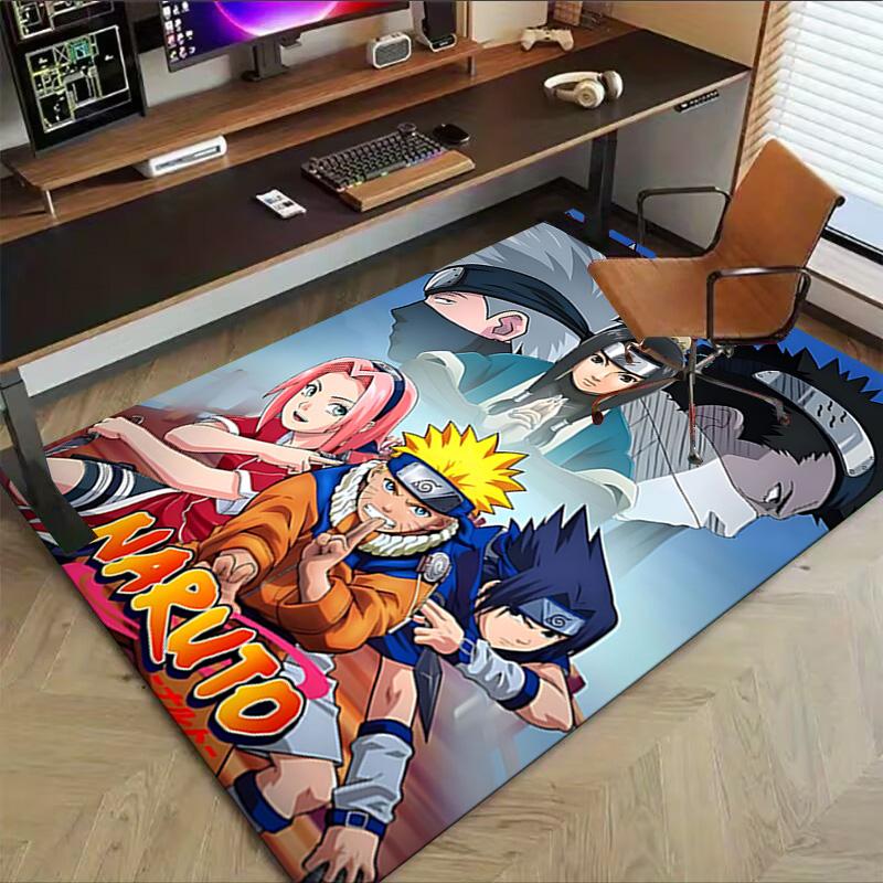 1pc Narutos Adventure Begins Carpet for Playroom Bedroom Living Room Sofa Home Decor,kids Game Area Rug Non-slip Floor Mat Y723109