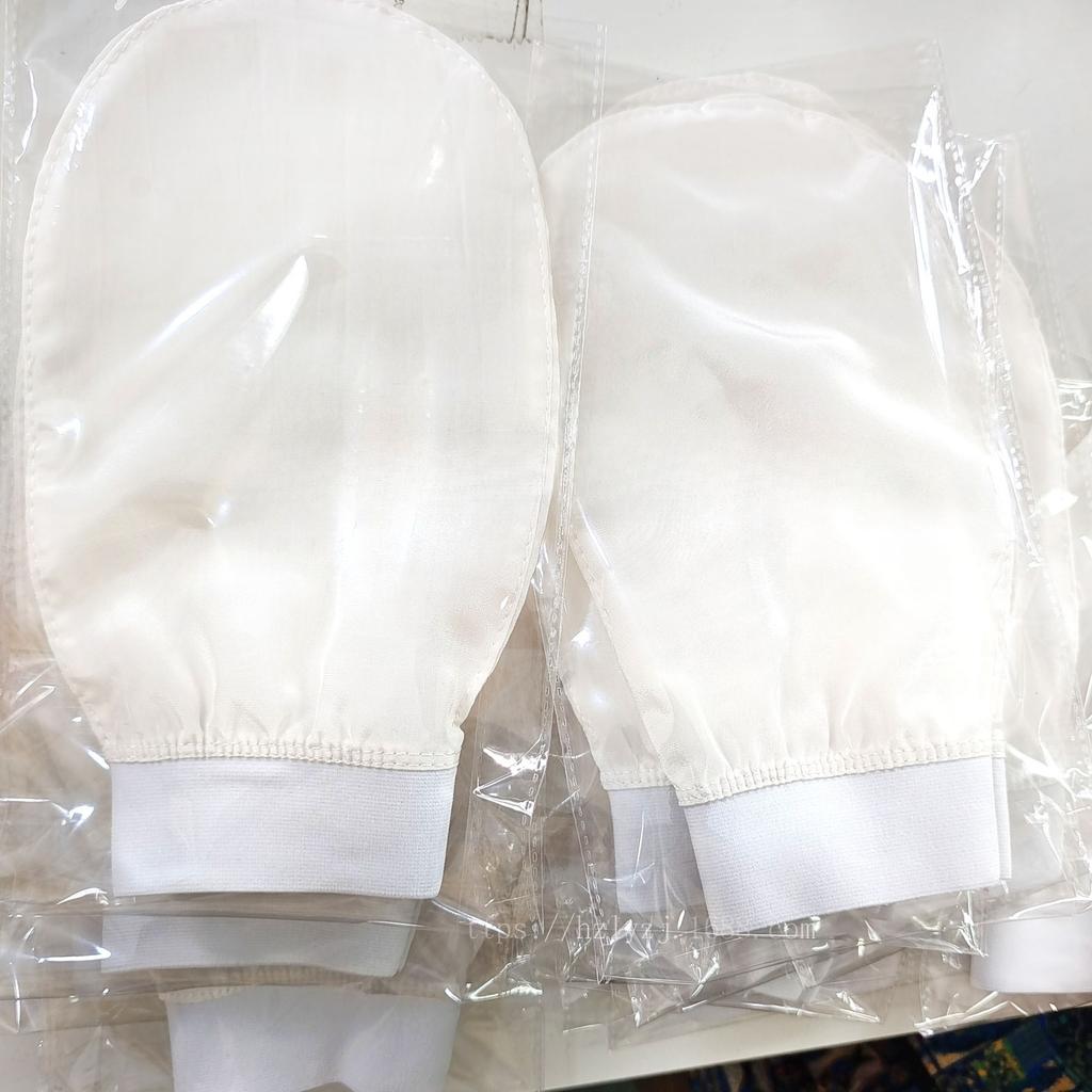 100% Silk Exfoliating Face Wash Beauty Towel Soft Exfoliating Skin Bath Scrub Silk Bath Face Wash Gloves Bathing Accessories
