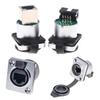 NE8FDE NE8FDP RJ45 Panel Mount D Type Connector 8P8C 1Pcs Ethernet Adapter for Telecom Network Maintenance Work