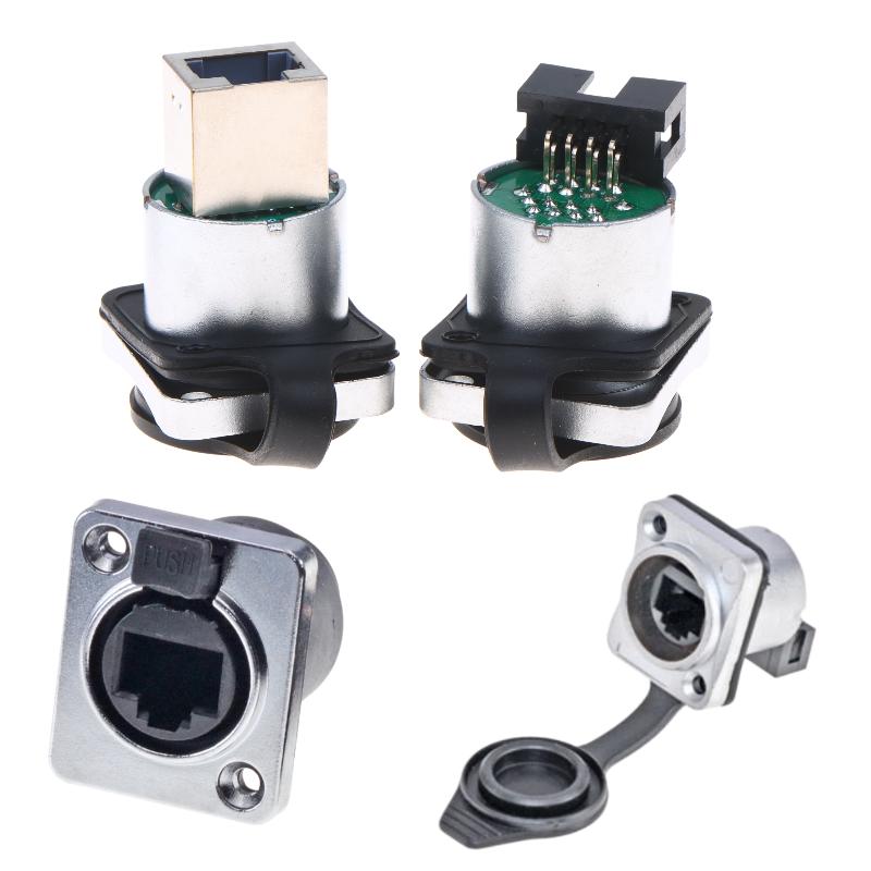NE8FDE NE8FDP RJ45 Panel Mount D Type Connector 8P8C 1Pcs Ethernet Adapter for Telecom Network Maintenance Work