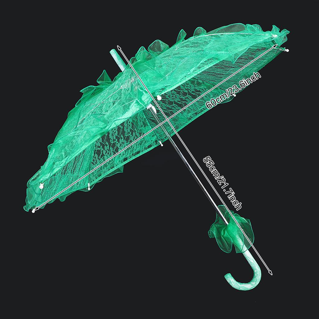 Brude blonder bomull paraply for bryllupsfester Dansefotografering Prop (Grønn)