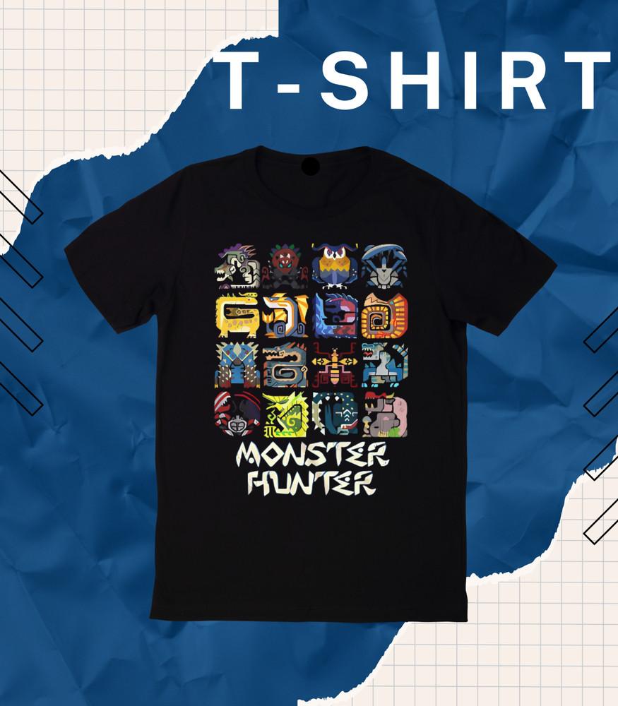 

Monster Hunter Beast Symbol RPG Combat Gamer Capcom Mystery Black Men s T-Shirt. M