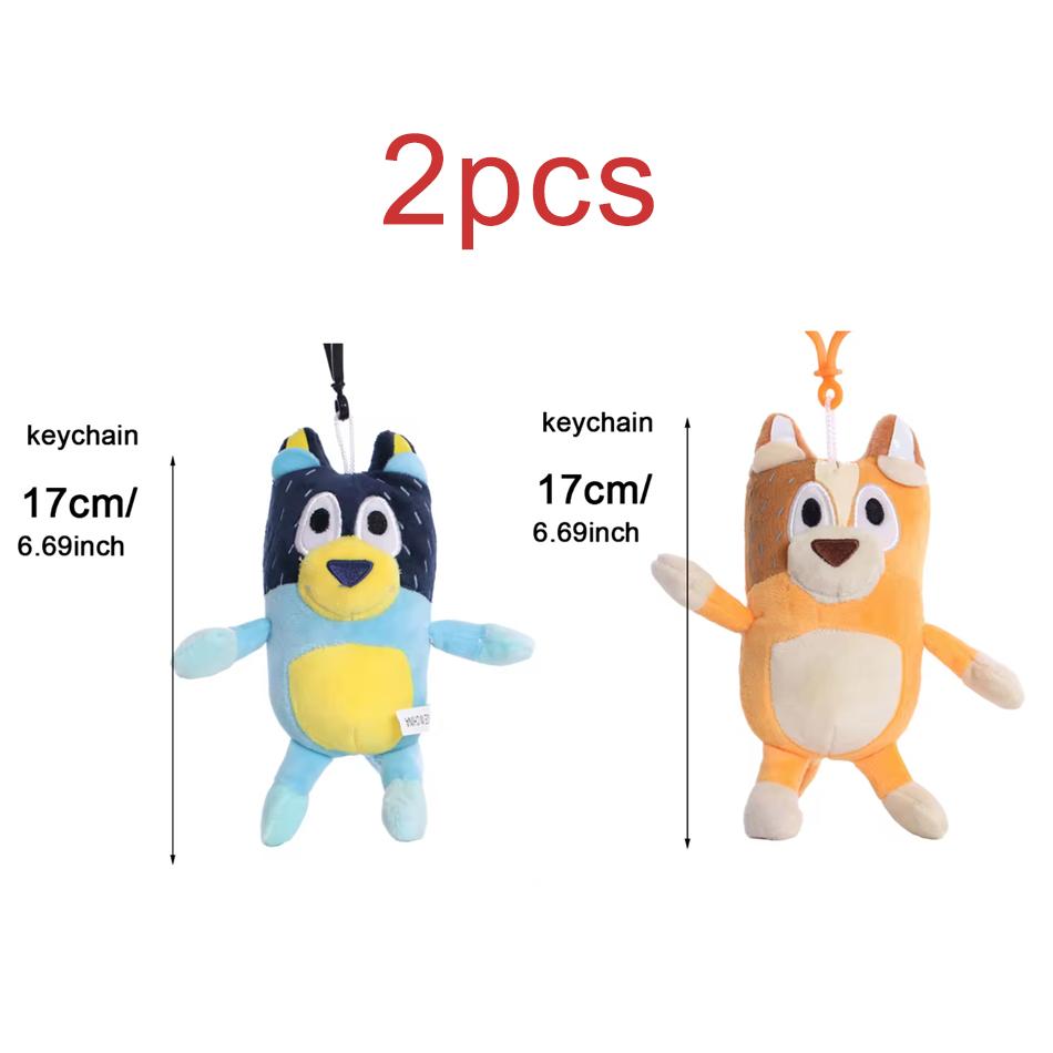 Bluey Family Cartoon Soft Plush Dolls Eyed Bingo Dog Stuffed Plush Pillow Toys Ideal Gift Family Series Parent-Child Plush Toys