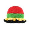 Hand Crocheted Ruffle Edge Knitted Hat Women Autumn Winter Warm Ear Protector Basin Hat Colored Ruffled Wool Bucket Hat
