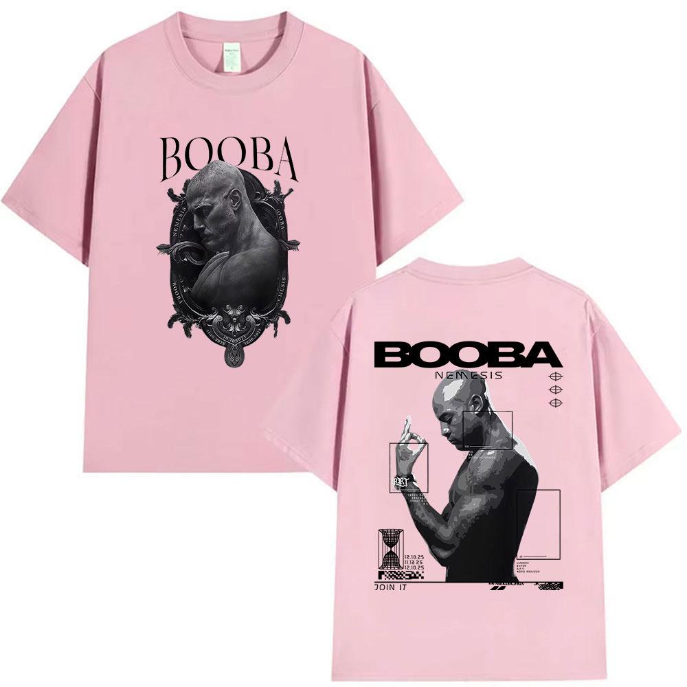 Rapper BOOBA Tour Album 2025 Graphic T Shirt Mens Retro Gothic Hip Hop Short Sleeve Tshirts Man 100 Cotton Tshirt Streetwear