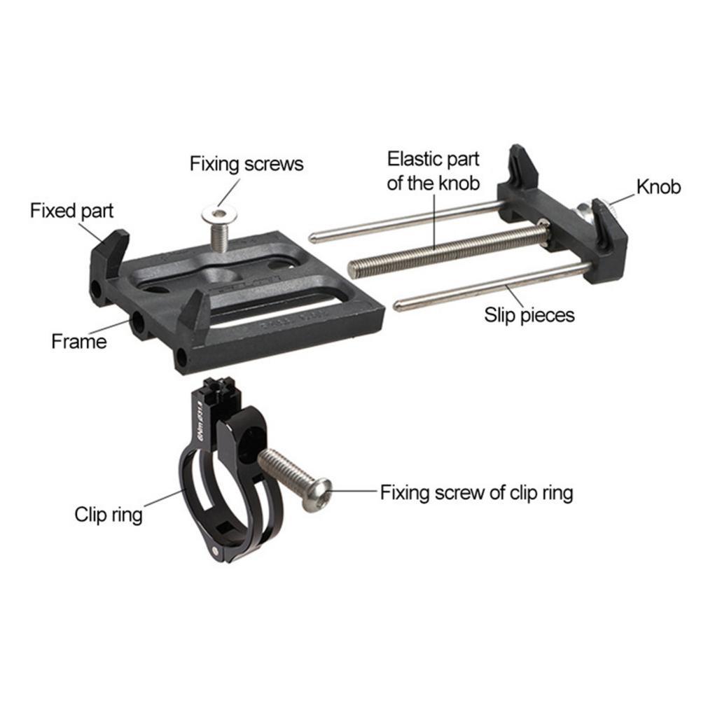 Gub G-83 Bicycle Mobile Phone Holder Aluminum Alloy Adjustable Handlebar Rack Universal Phone Bracket