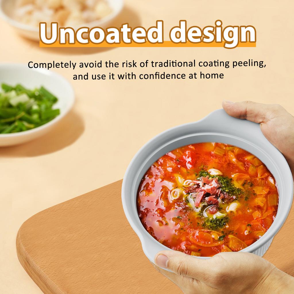 Microwave Silicone Steamer 3 Compartments Microwave Pot Heat Resistance Multifunctional Steamer Bowl Portable Air Fryer Pot Easy