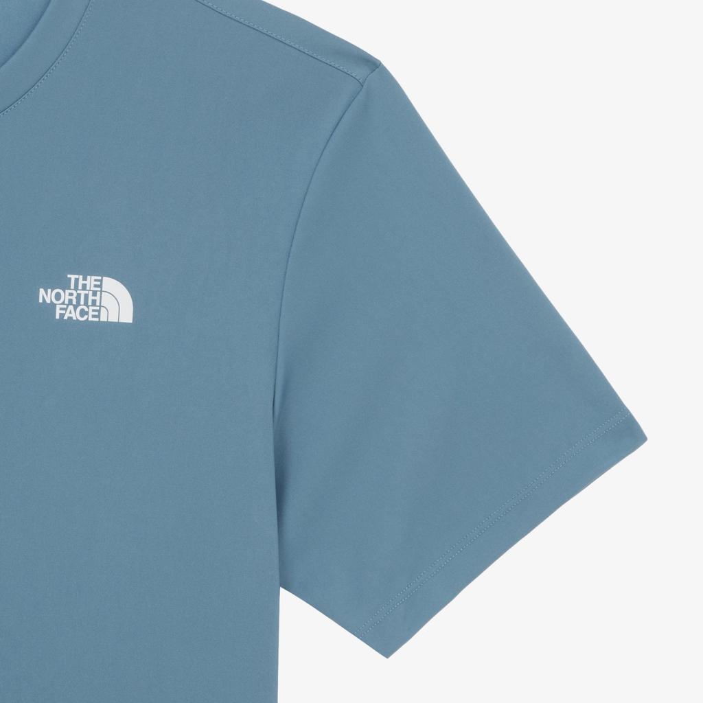 The North Face Letter Print Crew Neck Short Sleeve T-Shirt Men Tops Fog-Blue NT7UR20C