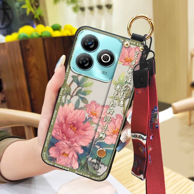 Odolné Vodotěsné Pouzdro na Telefon Pro ZTE Blade A75 4G/Z2359 Kroužek Ochranný Čínský styl Pro Maminku Stojánek Nárazuvzdorné