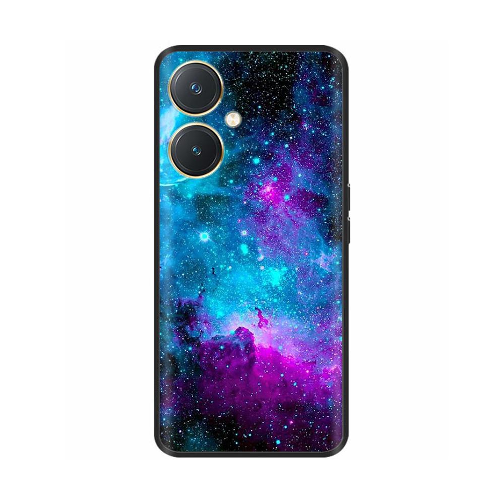 For Vivo Y27 Y27s Case Fashion Flowers Black Soft Coque Silicone Shockproof TPU Phone Cover Funda for Vivo Y27 Y 27 Bumper V2249