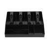 Eight Grids Cash Drawer Register Insert Coin Tray Cashier Tidy Storage Safe Box (Black)
