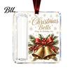 Christmas Cash Ornament with Lanyard Gift Ornament, Clear Acrylic Money Holder, Holiday Xmas Card Holder for Tree Hanging Decoration, Funny