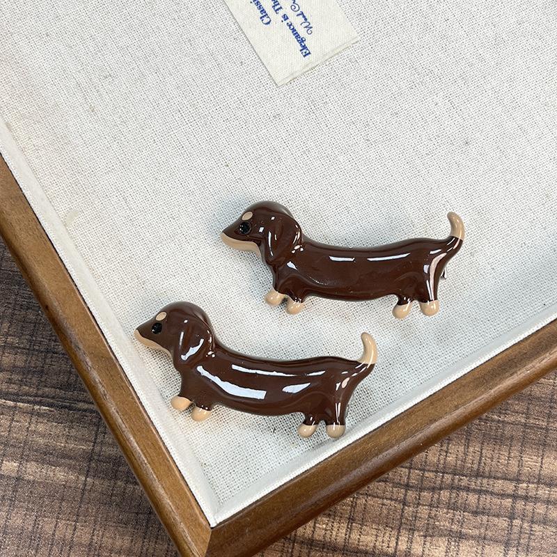 Cartoon Hair Clip Cute Dog Shape Side Bangs Clip Makeup Tools For Female Ladies Hairpin Girls Headwear Accessories Gifts