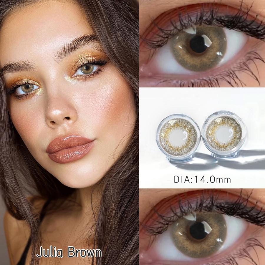 

FRESHLADY Контактные линзы натурального цвета 14,0 мм Годовые мягкие косметические линзы для глаз, 40% содержание воды, для ежедневного и праздничного макияжа