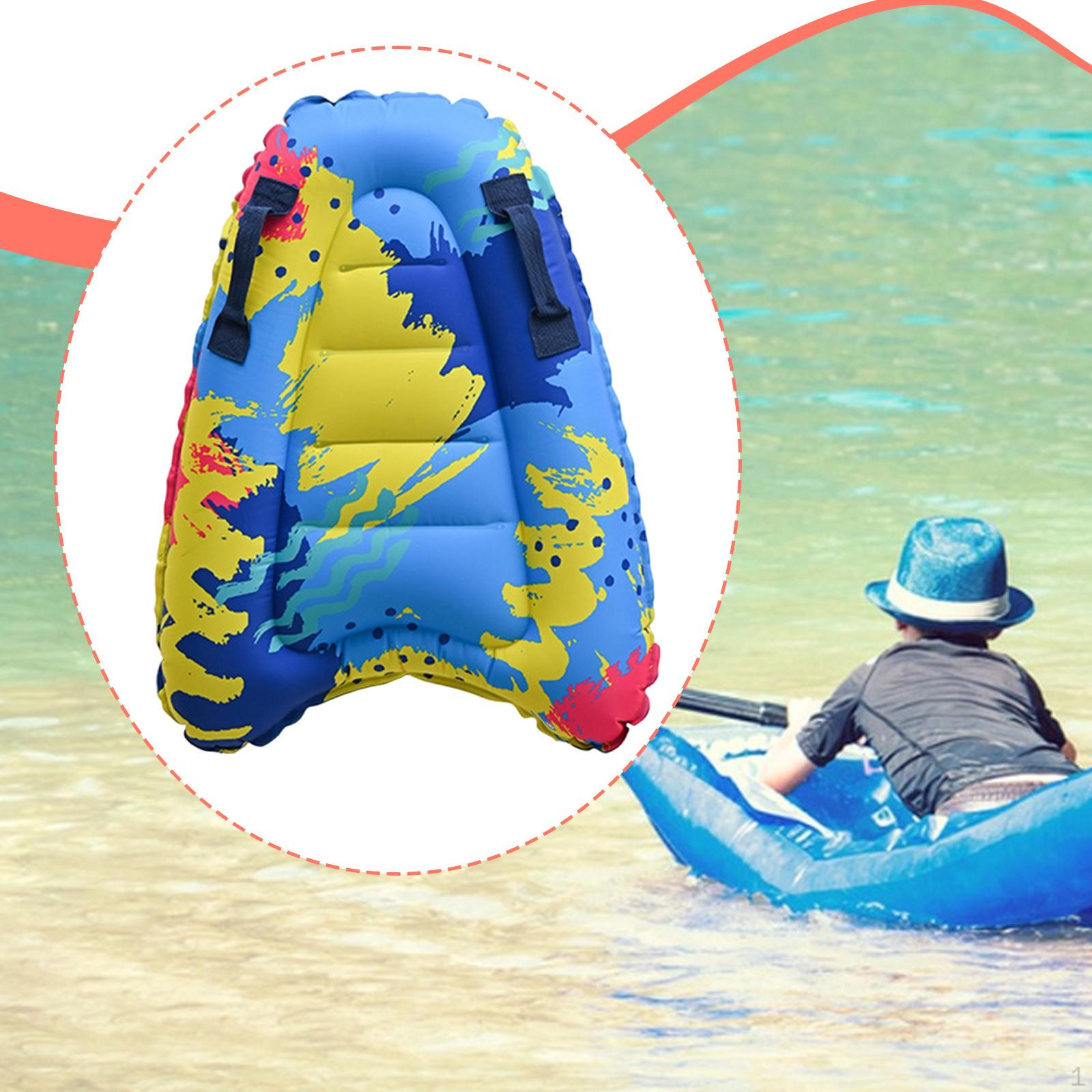 

Adults Kids Inflatable Surfboard with Handles Thickened Water Float Vacation Multi