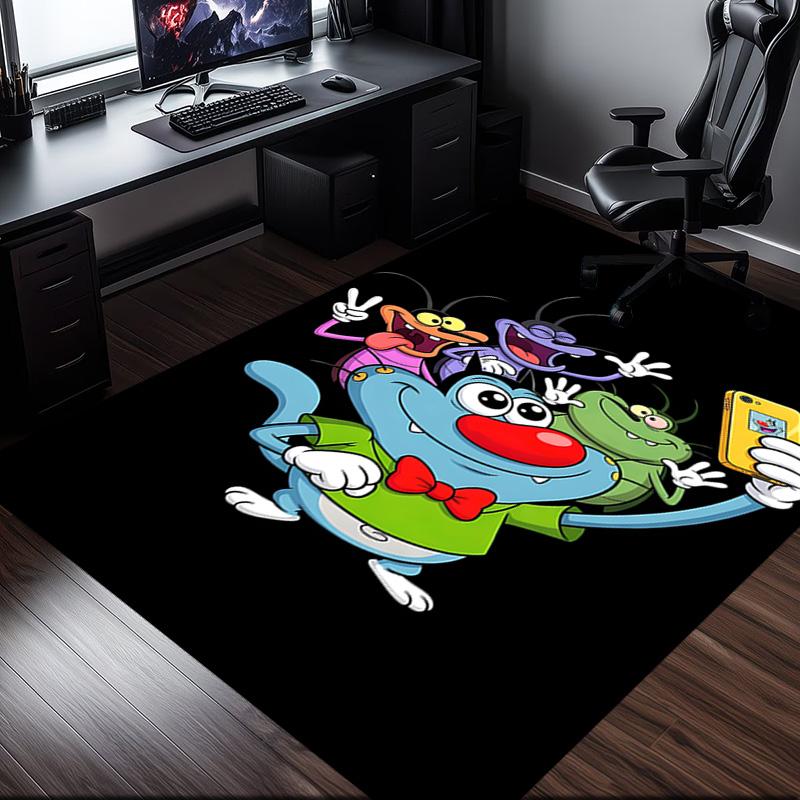 1PC Oggy Rug for Livingroom,Bedroom, Palyroom, Chair Rug, Area rug, Game Carpet, Large Size Rug Fan Christmas gift