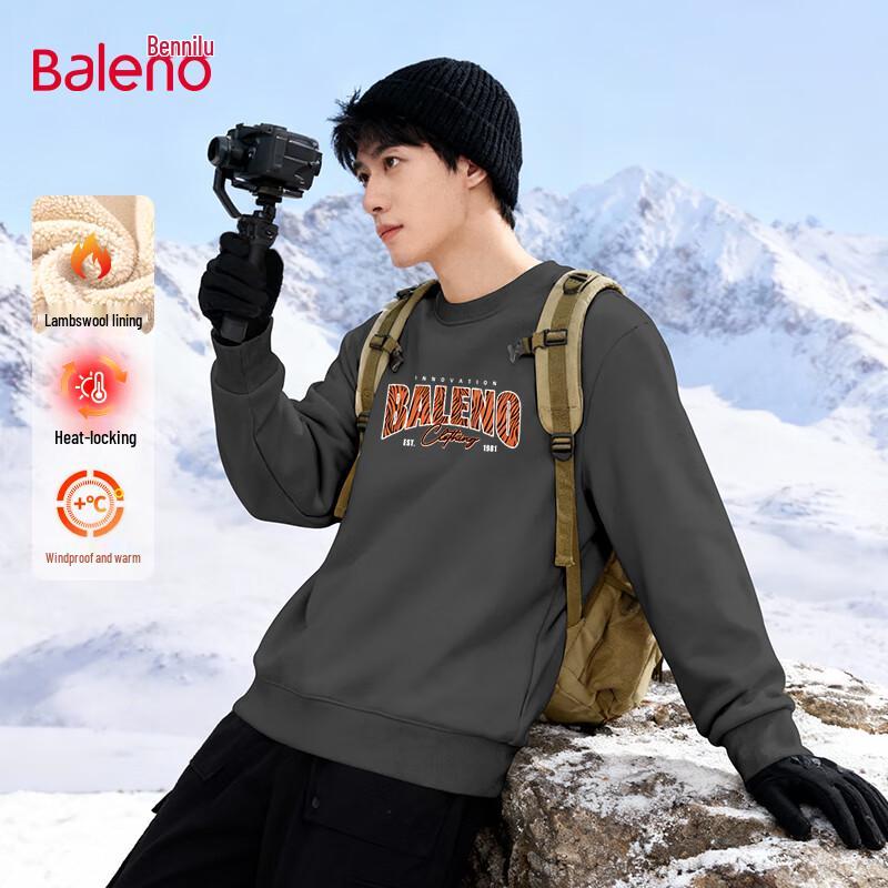 Baleno Men s Lamb Fleece Round Neck Sweatshirt L