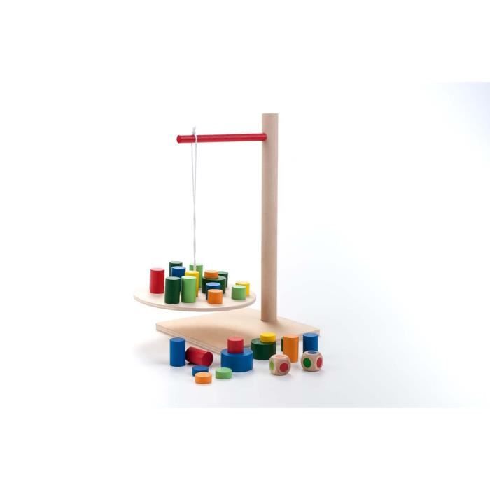 Jeu d'apprentissage - engelhart - jeu en bois d'équilibre la balancelle