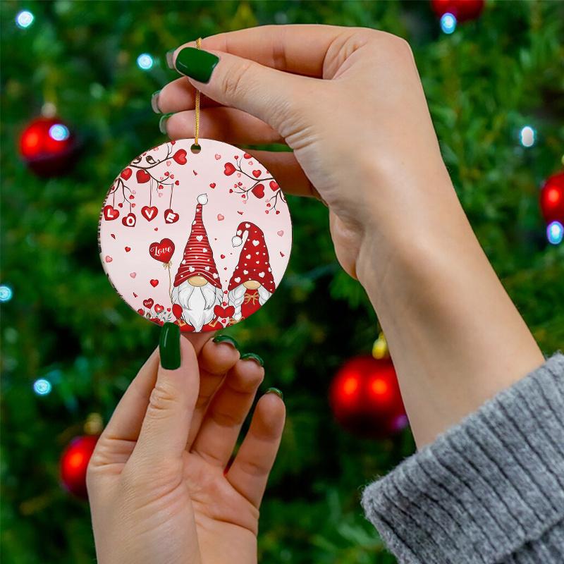 2D Flat Rofor Mantic Acrylic Gnome Couple Decoration Sign, Anniversary Gift, Suitable for Wall Decoration, Porch, Room, Villa, Accents Home, Hallway,